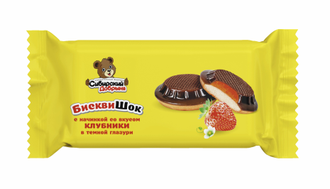 «БисквиШок» с желе со вкусом клубники