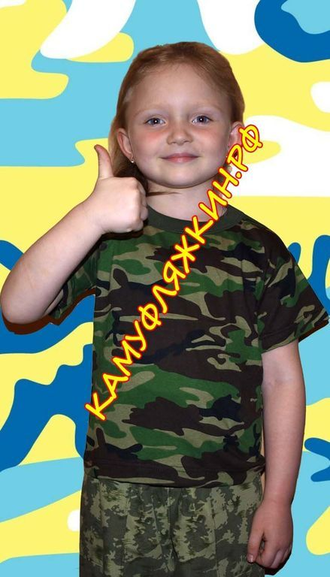 футболка детская военная флора фото-3