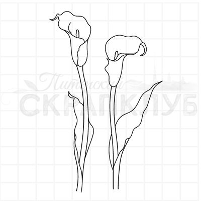 штамп с цветами