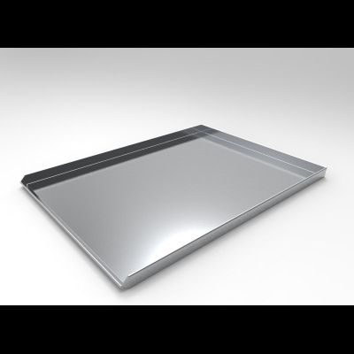 Противень 600*400*20 мм, 3 борта со скосом, алюминий