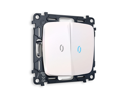 Выключатель 2-кл с подсветкой 10000K Жемчуг - Ambrella Volt - OMEGA