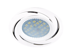 Светильник встраиваемый Ecola DL3181 MR16 GU5.3 литой белый/Алюм Вихрь FW1607EFF