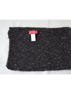 Черный меланжевый вязаный шарф италия Vizio фото