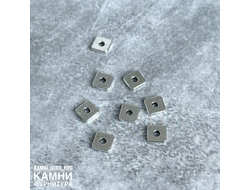 Разделитель-перекладина квадрат 6х1,5 мм, цвет серебро, цена за набор