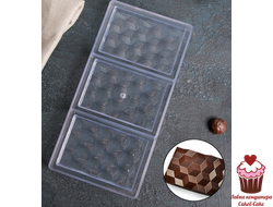 Форма для шоколада Плитка Куб Экстра поликарбонат
