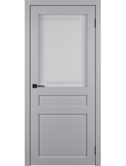 Дверь с покрытием винил остекленная "М 31 серый матовый"