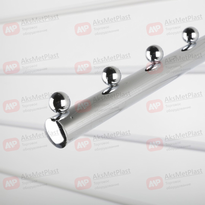 K118 Кронштейн для экономпанелей, наклонный, прямой с 7-ю шариками, d-19 мм, длина 350 мм, хром