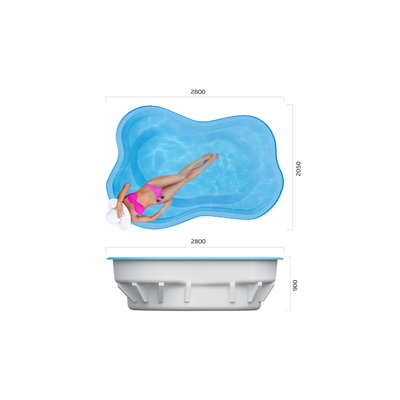 Композитный бассейн 2,8 х 2,05 х 0,9 "Воклюз" Franmer