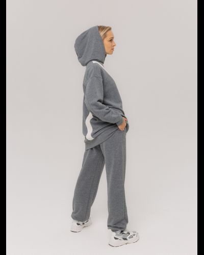 Брюки с манжетами   (серый меланж)