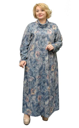 Платье большого размера из мягкого трикотажа Арт. 2331 (Цвет сиреневый) Размеры 54-84