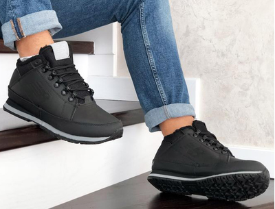 New Balance 754 Black Кожаные с мехом