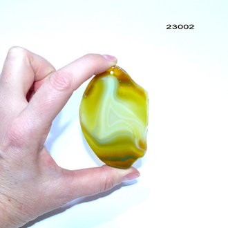 Агат натуральный тонированный (срез) арт.23002: 38,0г - 77*49*5мм