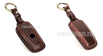 Кожаный чехол для ключа Bmw 3 серии F30, X3 F25, X4 F26 (винтажный стиль)