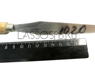 Шпатель для гипса 195 мм прямой с деревянной ручкой