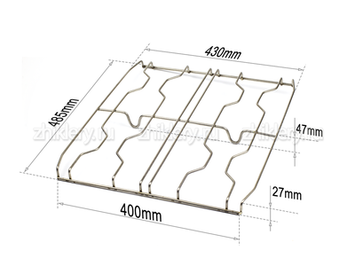 Решетка газовой плиты BEKO 51110, 51000, 52010, 51220, 53220 (485x430x47) мм