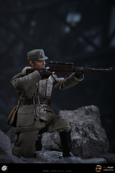 Немецкий снайпер Эрвин Кёниг ("Враг у ворот") - КОЛЛЕКЦИОННАЯ ФИГУРКА 1/12 German Sniper Colonel (CMS013) - POPTOYS