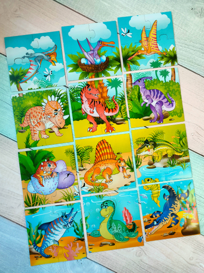 Пазл магнитный "Эра динозавров"