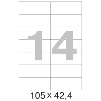 Этикетки самоклеящиеся Office Label 105x42.4 мм, 14шт. на листе А4 100 листов в упаковке