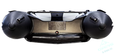 Лодка ПВХ Мастер Лодок Ривьера Килевое надувное дно 3600 "Комби" Св.Серый / Чёрный