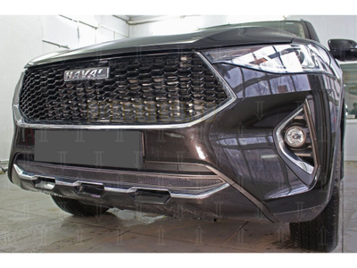 Защита радиатора Haval F7 2019- / Haval F7 X 2019- black низ