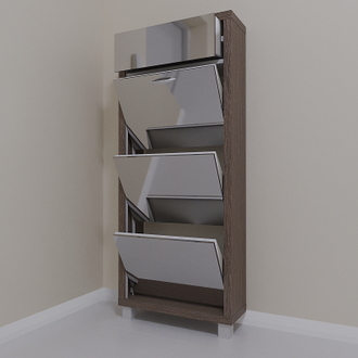 Обувница Айрон-3 Плюс (фасад Зеркало)