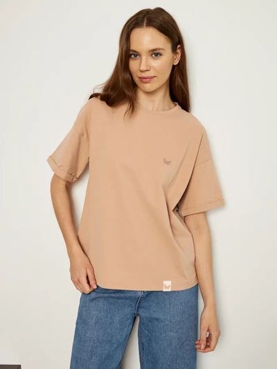 ЖЕНСКАЯ ФУТБОЛКА БЕЖЕВАЯ &quot;ВОЗДУШНАЯ&quot;