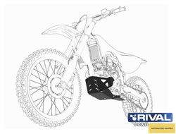 Защита двигателя (Пластик) Kayo  KAYO T2 250 ENDURO KAYO T4 250 ENDURO (ZS172FMM) 2020 RIVAL POWERSPORTS