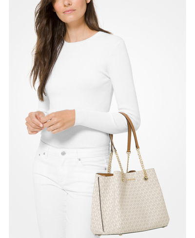 Сумка сэтчел Майкл Корс Teagen белая