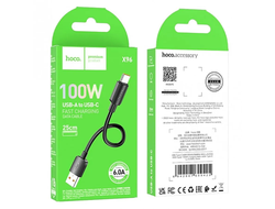 C 27W 0.25M BLACK HOCO X96 TYPE-C 27W 0.25M BLACK (Кабель)