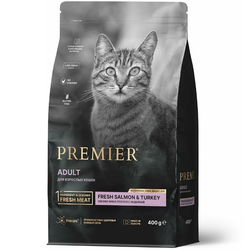 PREMIER (Премьер) сухой корм для кошек, Лосось, индейка 400 г