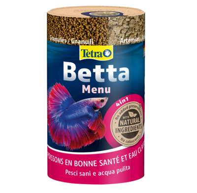 Tetra Betta Menu Корм для рыб гранулы для петушков, 100 мл