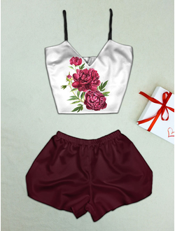 Шёлковая пижама "Цветочная"