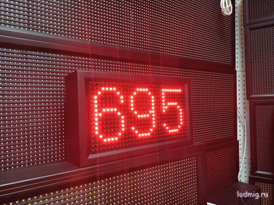 Таймер обратного / прямого счета дней 210*370мм (красный)