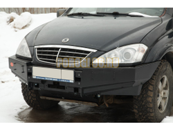 Передний силовой бампер серии Трофи на SsangYong Kyron 2007-2015 (02.080.01)
