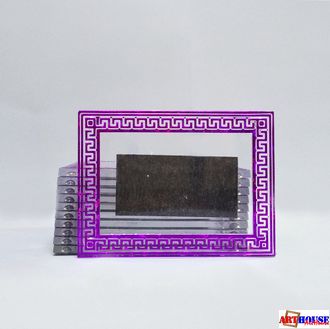 Фотомагнит акриловый Багет с тиснением 95*70 фиолетовый (продается упаковкой по 5шт)