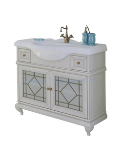 АКВАТОН. Тумба-умывальник "Беатриче 105" 1A1872K1BEM60 слоновая кость патина с раковиной "Лорето" 1050 1AX135WBXX000