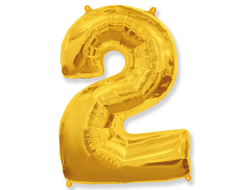 Фольгированная цифра-Золотая