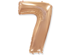 Цифра 7 розовое золото