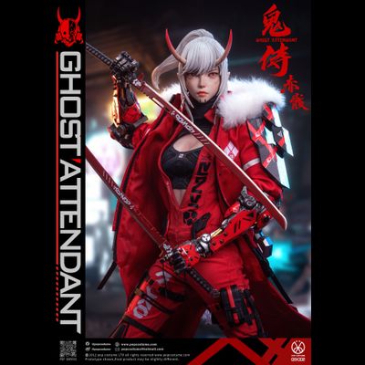ПРЕДЗАКАЗ - Девушка-киборг (в красном) - Коллекционная фигурка 1/6 Ghost Attendant Red Remains (GS-002) - POPCOSTUME  ?ЦЕНА: 31900 РУБ.?