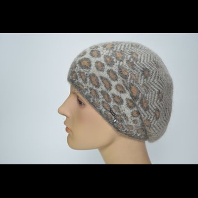 Берет Vizio 1359 Италия бежевый зима 2024 2025