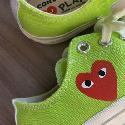 Для девушек салатовые Кеды Converse Comme des Garcons салатовые низкие 168302c купить