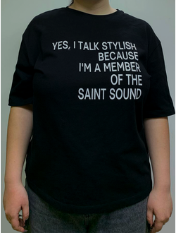 Футболка женская оверсайз, размер М "Saint Sound Member"