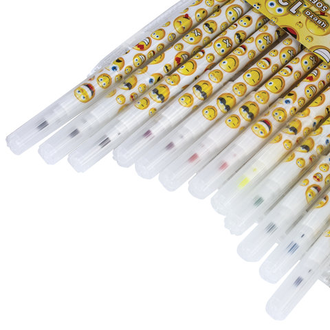 Фломастеры BRAUBERG "Смайлики", 12 цветов, вентилируемый колпачок, корпус с печатью, пластиковая упаковка, увеличенный срок службы, 150530, 6 наборов