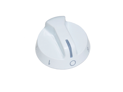 Ручка переключателя мощности электроконфорок "Лысьва" мод. ЭП, белая (срез штока сверху)