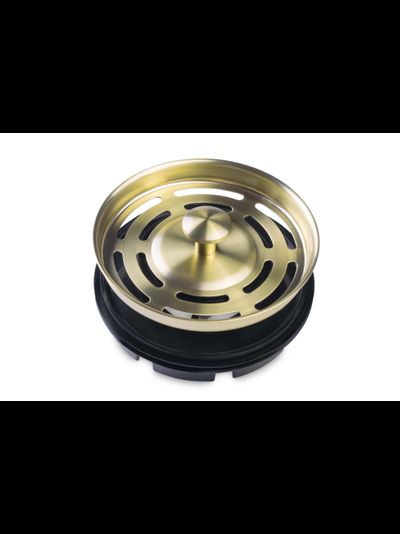 Комплект для измельчителя: фланец + кнопка в цвете "Светлое золото"