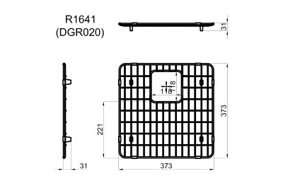 Решетка на дно мойки 40х40 R1641