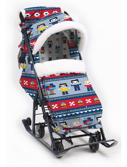 Санки-коляска NIKA Kids «Ника Детям 7-5» (арт. НД7-5) в стиле лего
