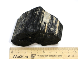 Турмалин чёрный шерл, кристалл, Бразилия (75*67*40 мм, 347 г) №24771
