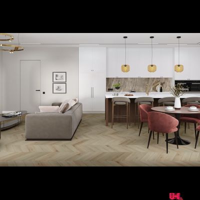 Кварцвиниловая плитка Damy Floor Chevron LVT Versailles / Версаль DF01-Ch-LVT 43 класс толщина 2.5 мм с фаской клеевая 3.048 м2