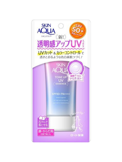 Увлажняющий санскрин с функцией коррекции тона Skin Aqua Tone Up UV Essence, Rohto SPF 50+/ PA++++ (80мл)